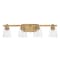 Maxim Lighting Cubos 4-Light Bath Vanity, Natural Aged Brass 21384CLNAB - alternate 1